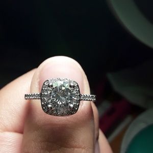 14k white gold engagement ring